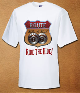 Rafter Six® Route 66 Ride The Hide T-Shirt White